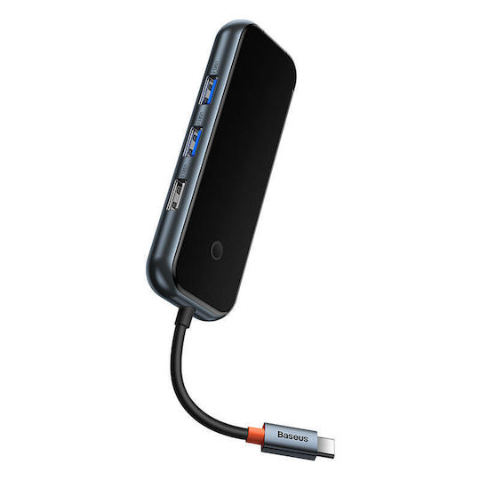 Baseus AcmeJoy USB-C Docking Station με HDMI 4K PD Ethernet Γκρι