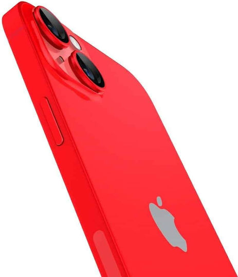 Spigen Optik Pro EZ Fit Camera Protection Tempered Glass Red for the iPhone 14 / 14 Plus