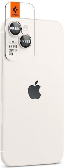 Spigen Optik Pro EZ Fit Camera Protection Tempered Glass Starlight for the iPhone 14 / 14 Plus