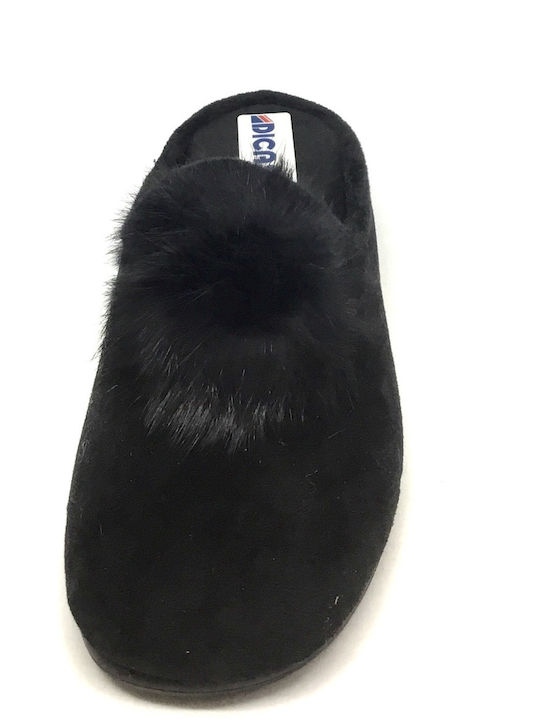 Dicas W22-F19 Women's Slipper In Black Colour