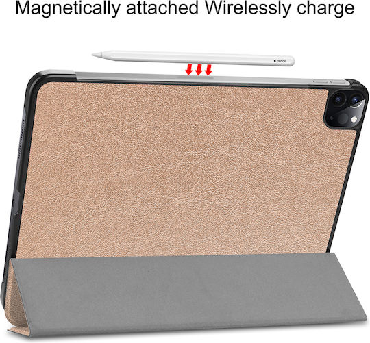 Sonique Smartcase Slim Флип Капак Издръжлива Розово Злато iPad Pro 2020 12.9" / iPad Pro 2021 12.9"