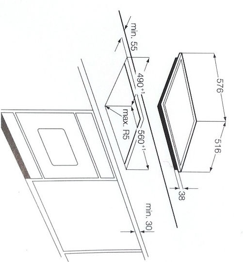 AEG 3000 With Frame Autonomous with Child Lock Function 57.6x51.6εκ.