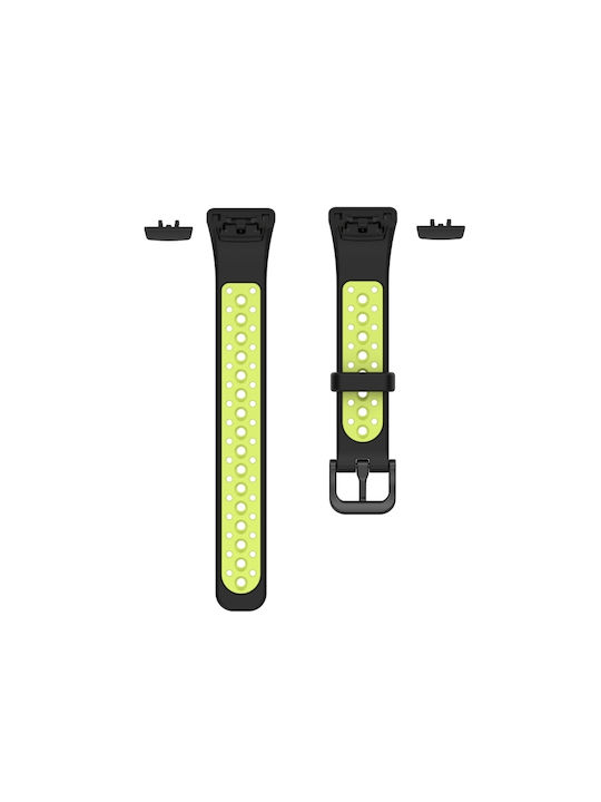Dual Color Curea Silicon Negru / Verde (Huawei Band 6)