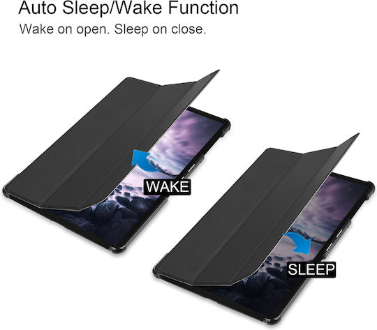Sonique Smartcase Slim Flip Cover Ανθεκτική Μαύρη (Galaxy Tab A 10.5 2018)