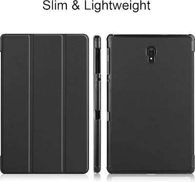 Sonique Smartcase Slim Flip Cover Δερματίνης Ανθεκτική Μαύρο (Galaxy Tab A 10.5 2018)