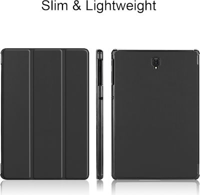 Sonique Smartcase Slim Flip Cover Synthetic Leather Durable Black Samsung Galaxy Tab S4 10.5"