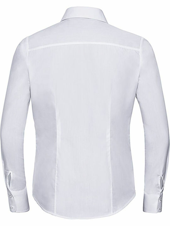 Russell Europe Women's Monochrome Long Sleeve Shirt White
