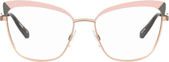 Moschino Women's Cat Eye Prescription Eyeglass Frames Rose Gold MOL602 1B4