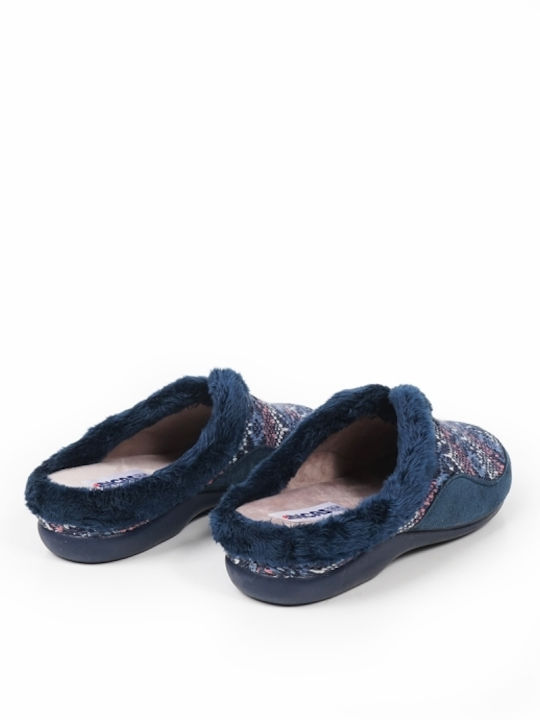 Dicas 115443 Women's Slipper with Fur In Blue Colour