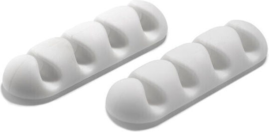 Inofix 7103-2 Clips Οργάνωσης Καλωδίων 2τμχ Λευκό
