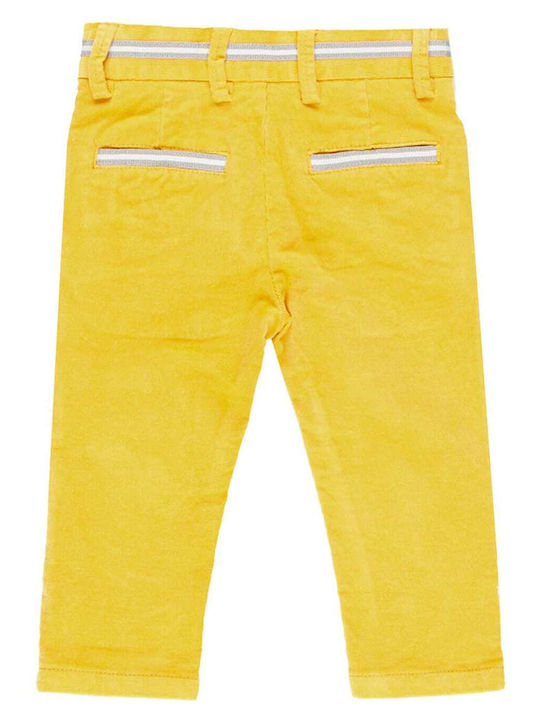 Boboli Boys Fabric Chino Trouser Yellow