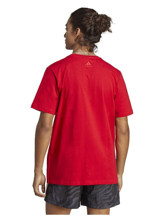 Adidas Herren Sport T-Shirt Kurzarm Rot