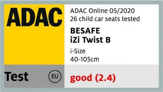 BeSafe iZi Twist B Καθισματάκι Αυτοκινήτου i-Size με Isofix Fresh Black Cab 0-18 kg