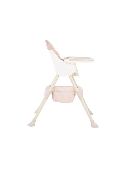 Kikka Boo Brie Baby Hochstuhl 2 in 1 mit Höhenverstellbar Rosa