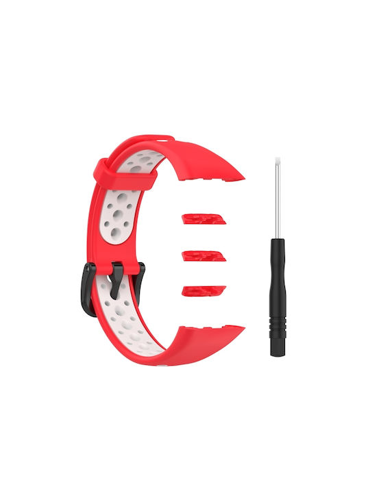 Dual Color Λουράκι Red / White (/ Huawei Band 6) Dual Color Λουράκι Red / White (/ Huawei Band 6)