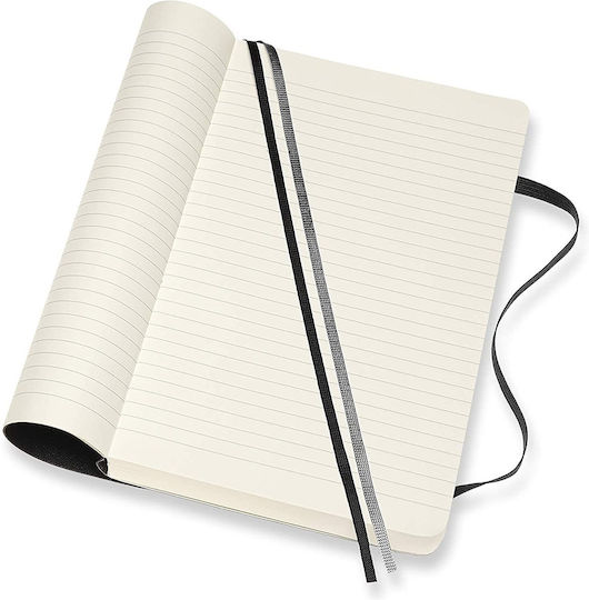 Moleskine Classic Collection Σημειωματάριο 200 Φύλλων Ριγέ με Λάστιχο Μαύρο