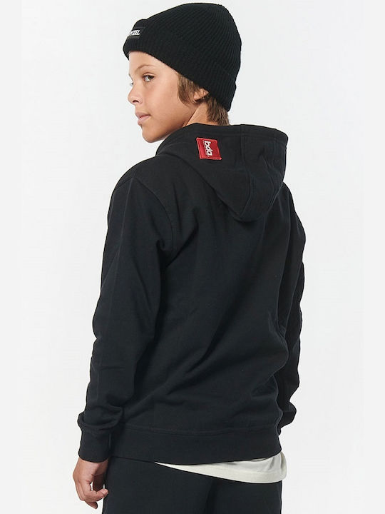 Body Action Kids Sweatshirt with Hood and Pocket Black