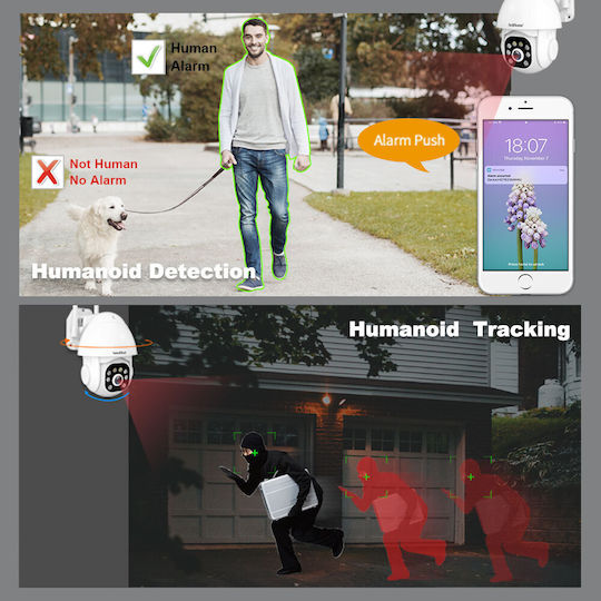 Sricam SH039B IP Überwachungskamera Wi-Fi Full HD+ 3MP Wasserdicht mit Zwei-Wege-Kommunikation