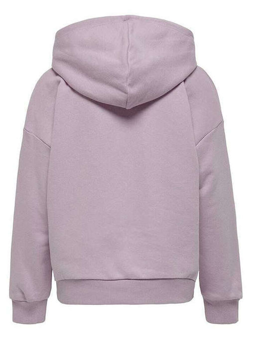 Only Kids Sweatshirt with Hood and Pockets Pink