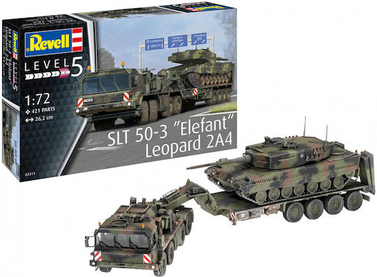 Revell SLT 50-3 "Elefant" + Leopard 2A4 Фигура за Моделизъм Резервоар 421 Части в Мащаб 1:72