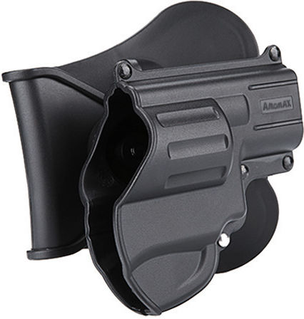 Amomax Smith & Wesson J Frame Revolver Θήκη Ζώνης για Πιστόλι Μαύρη