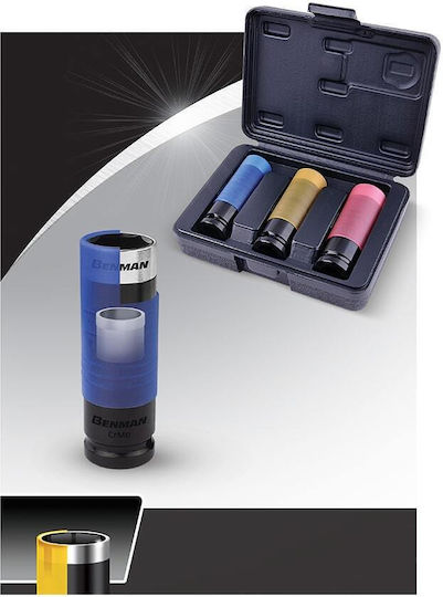 Benman Карудаки Air Шестограм Дълъг с Каре Приемник 1/2" Диаметър 21mm 1бр