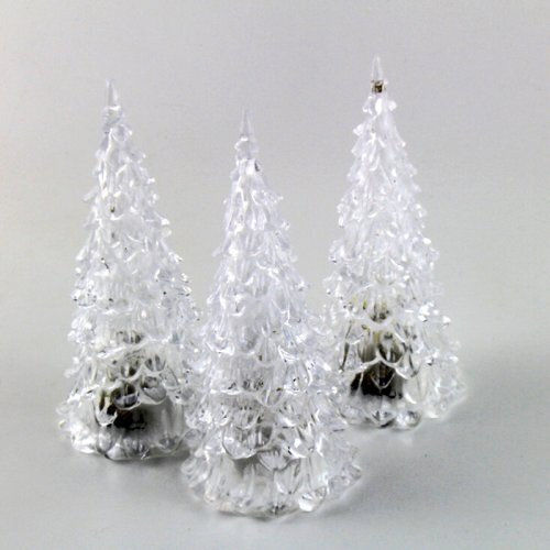 Christmas Decorative Illuminated Tree 13cm Battery Transparent