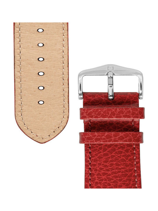 Hirsch Kansas Leather Strap Red 22mm