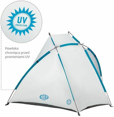 Nils Beach Tent 4 People with Automatic Mechanism Gray