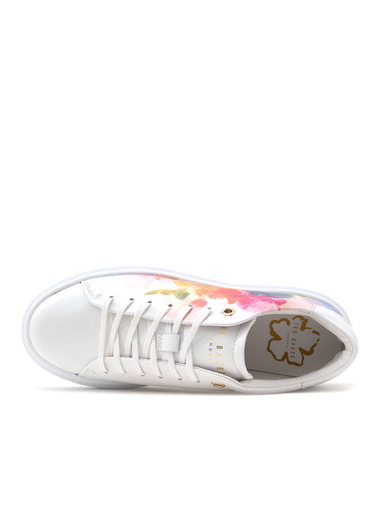 Tennia Art Print Γυναικεία Flatforms Sneakers Λευκά