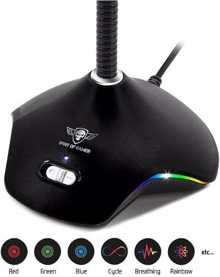 Spirit of Gamer Eko300 Микрофон USB Gooseneck в Черен Цвят