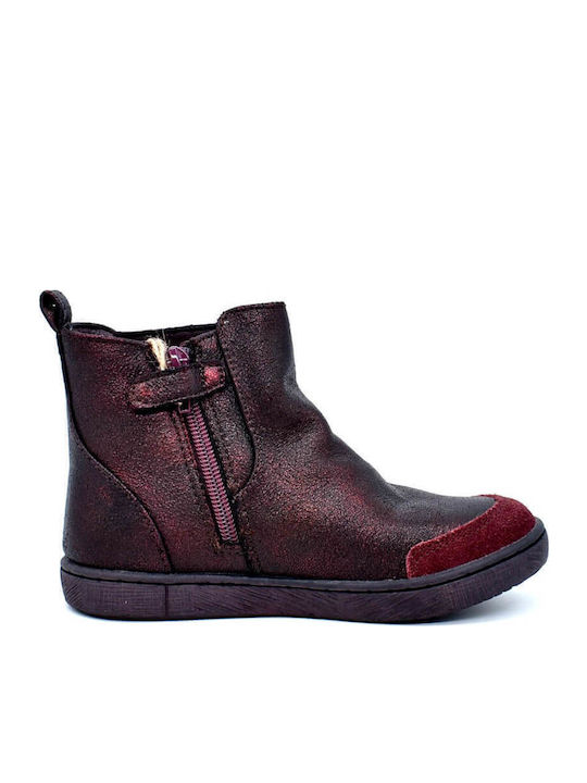 Ghete Copii cu Fermuar Burgundy