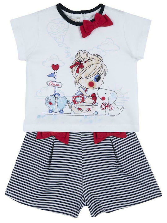 Kids' Set with Shorts Summer 2pcs White