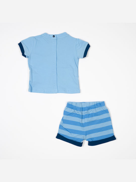 Chicco Kinder Set mit Shorts Sommer 2Stück Hellblau