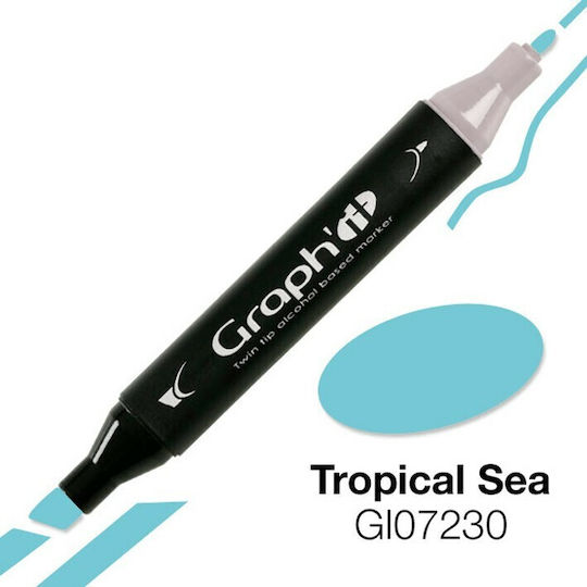 Graph' it 7230 Μαρκαδόρος Αλκοόλης Tropical Sea 7mm