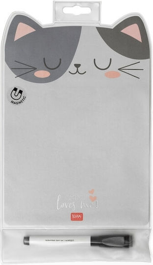 Legami Milano Cat Magnetic Board / Markerboard 18x26cm