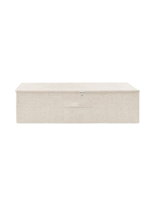 vidaXL Fabric Storage box with Cap Beige 70x40x18cm 1pcs