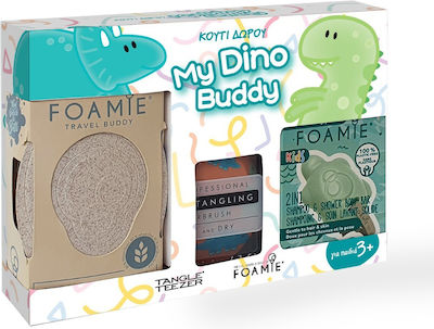 Tangle Teezer My Dino Buddy Mε Μπάρα Καθαρισμού 2 σε 1 Set de îngrijire 80gr 3buc