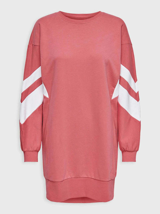 Only Women's Tunic Dress Long Sleeve Pink