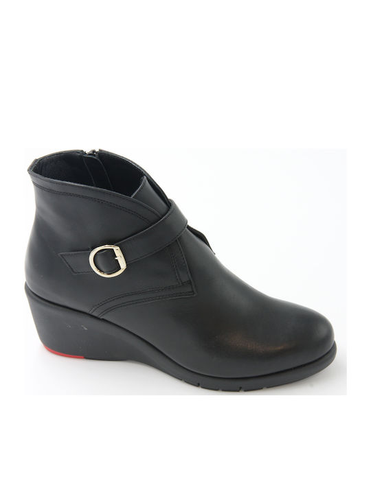 Relax Anatomic 2403-01 Leder Damen Knöchelstiefel Schwarz