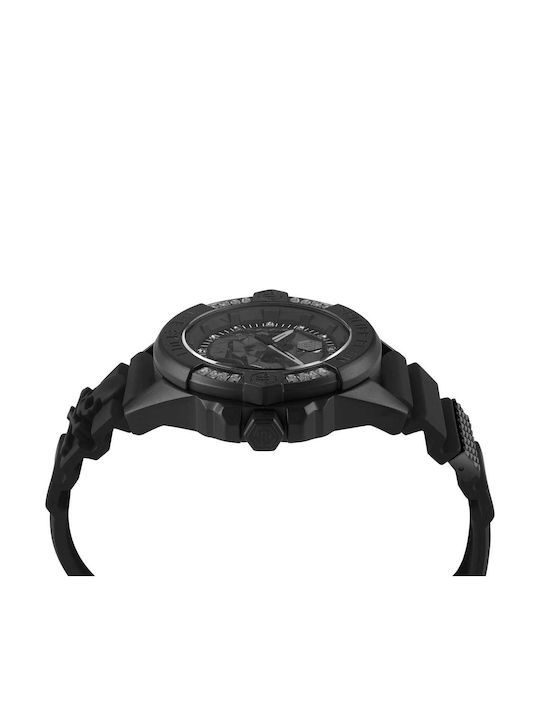 Philipp Plein The Skull Digital Men's Watch 44mm Battery With Black Rubber Strap
