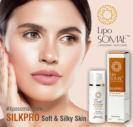 Lipo Somae Silkpro 24ωρη Ενυδατική Κρέμα Προσώπου Ημέρας με Κολλαγόνο 50ml