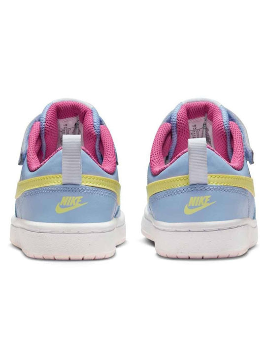 Court Court Borough 2 Psv Kids Sports Shoes Basketball with Hoop & Loop Closure Blue