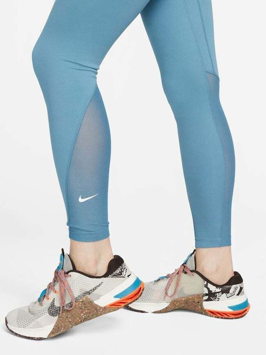 One Women's Cropped Training Legging High Waisted Dri-Fit Blue