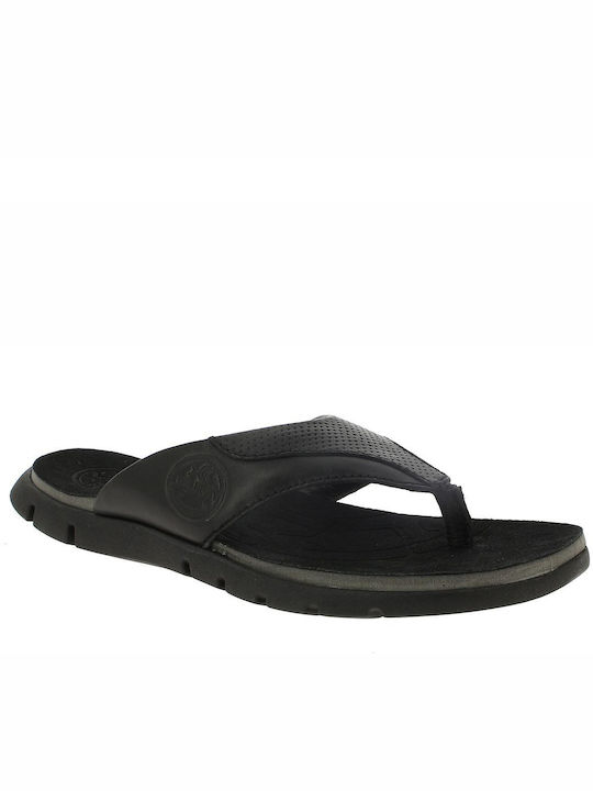 Freemood Flip Flops din piele A110-904 / Negru