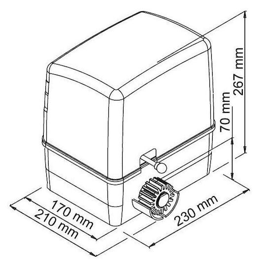VDS Μοτέρ Συρόμενης Γκαραζόπορτας Simply έως 600kg AT-VDSKIT600