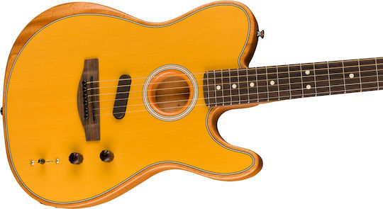 Fender Полуакустичен Китара Acoustasonic Player Telecaster Блондинка с ирис