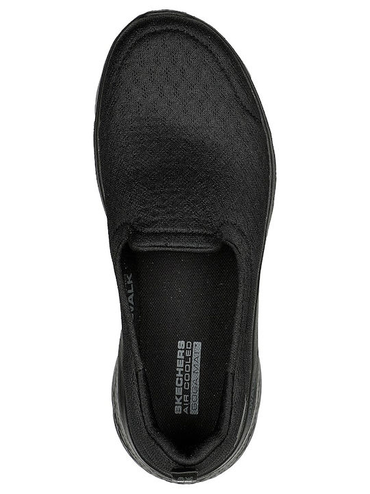 Go Walk Flex-ocean Wind Текстил Анатомични Дамски Slip-On Черен
