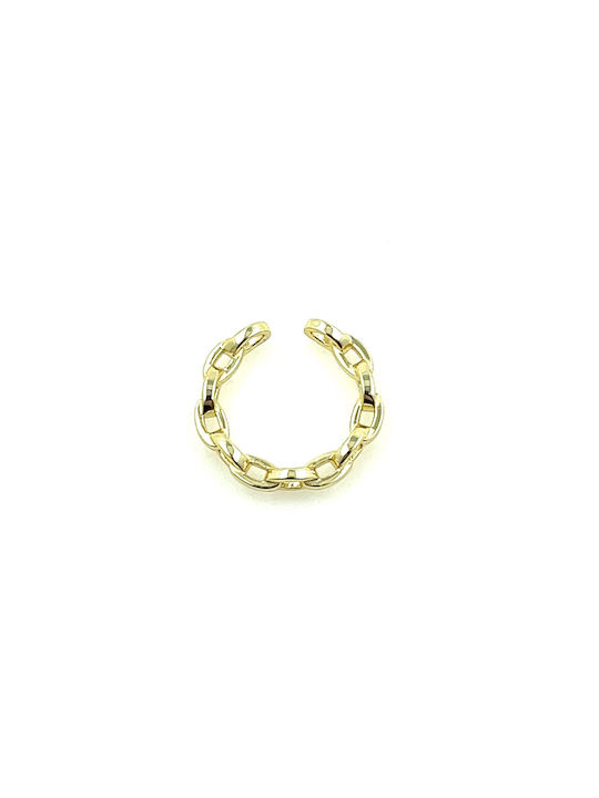 Gold plated silver chain ring 925