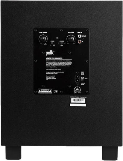 Polk Audio MXT10 50.15.01 Aktiv Subwoofer mit Lautsprecher 10" 50W Schwarz